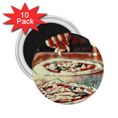 Naples Pizza On The Making 2 25  Magnets (10 Pack)  by ConteMonfrey