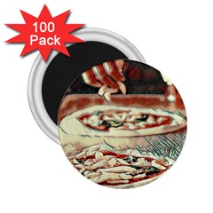 Naples Pizza On The Making 2 25  Magnets (100 Pack)  by ConteMonfrey