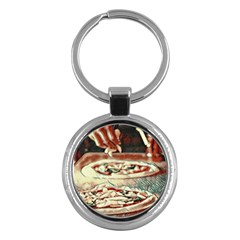 Naples Pizza On The Making Key Chain (round) by ConteMonfrey