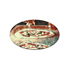 Naples Pizza On The Making Sticker (oval) by ConteMonfrey