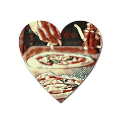 Naples Pizza On The Making Heart Magnet by ConteMonfrey