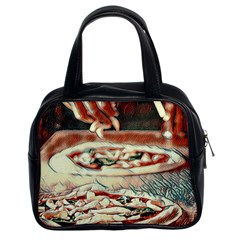 Naples Pizza On The Making Classic Handbag (two Sides) by ConteMonfrey