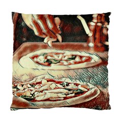 Naples Pizza On The Making Standard Cushion Case (two Sides) by ConteMonfrey