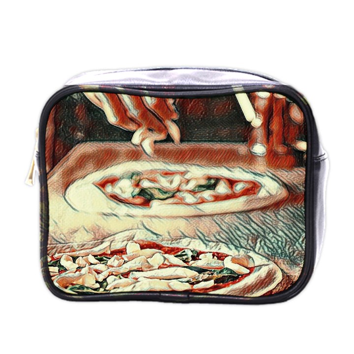 Naples Pizza on the making Mini Toiletries Bag (One Side)