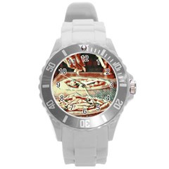 Naples Pizza On The Making Round Plastic Sport Watch (l) by ConteMonfrey