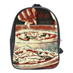 Naples Pizza On The Making School Bag (xl) by ConteMonfrey