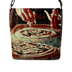 Naples Pizza On The Making Flap Closure Messenger Bag (l) by ConteMonfrey