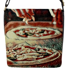 Naples Pizza On The Making Flap Closure Messenger Bag (s) by ConteMonfrey