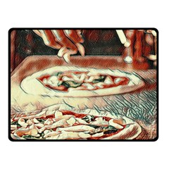 Naples Pizza On The Making Fleece Blanket (small) by ConteMonfrey