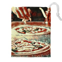 Naples Pizza On The Making Drawstring Pouch (5xl) by ConteMonfrey