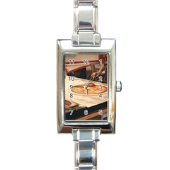 Let`s Make Pizza Rectangle Italian Charm Watch by ConteMonfrey