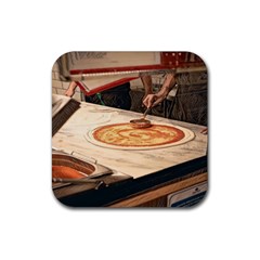 Let`s Make Pizza Rubber Coaster (square) by ConteMonfrey