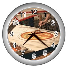 Let`s Make Pizza Wall Clock (silver) by ConteMonfrey