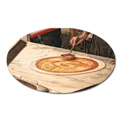 Let`s Make Pizza Oval Magnet by ConteMonfrey