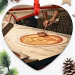 Let`s Make Pizza Heart Ornament (Two Sides) Front