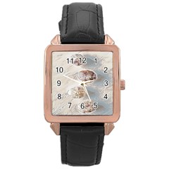 There`s Not Such A Thing As Too Much Garlic! Rose Gold Leather Watch  by ConteMonfrey