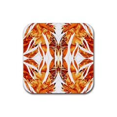 Dragon Symmetry I Rubber Coaster (square) by kaleidomarblingart