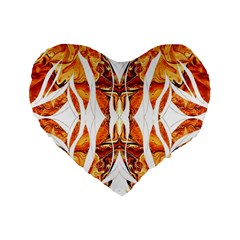 Dragon Symmetry I Standard 16  Premium Flano Heart Shape Cushions by kaleidomarblingart