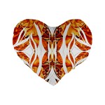 Dragon Symmetry I Standard 16  Premium Flano Heart Shape Cushions Front