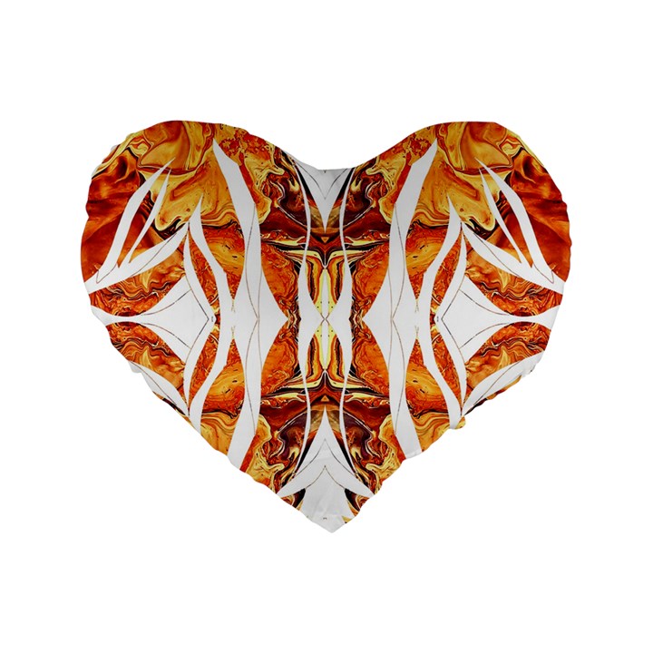 Dragon Symmetry I Standard 16  Premium Flano Heart Shape Cushions