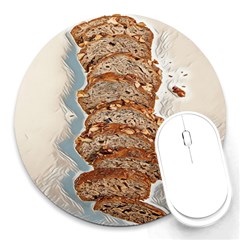 Bread Is Life - Italian Food Round Mousepad by ConteMonfrey