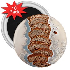 Bread Is Life - Italian Food 3  Magnets (10 Pack)  by ConteMonfrey