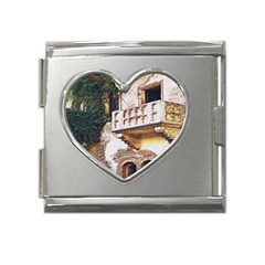 Juliet`s Windows   Mega Link Heart Italian Charm (18mm) by ConteMonfrey