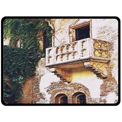 Juliet`s Windows   One Side Fleece Blanket (large) by ConteMonfrey