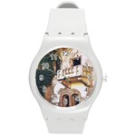 Juliet`s Windows   Round Plastic Sport Watch (M) Front