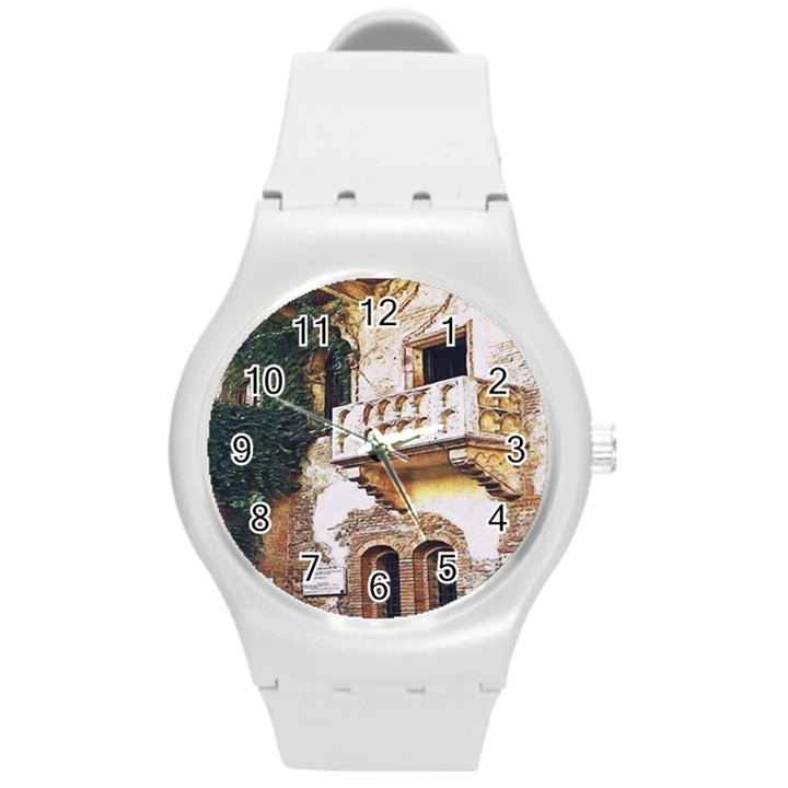 Juliet`s Windows   Round Plastic Sport Watch (M)