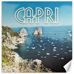 Capri, Italy Vintage Island  Canvas 12  X 12  by ConteMonfrey