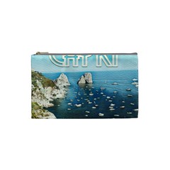 Capri, Italy Vintage Island  Cosmetic Bag (small) by ConteMonfrey