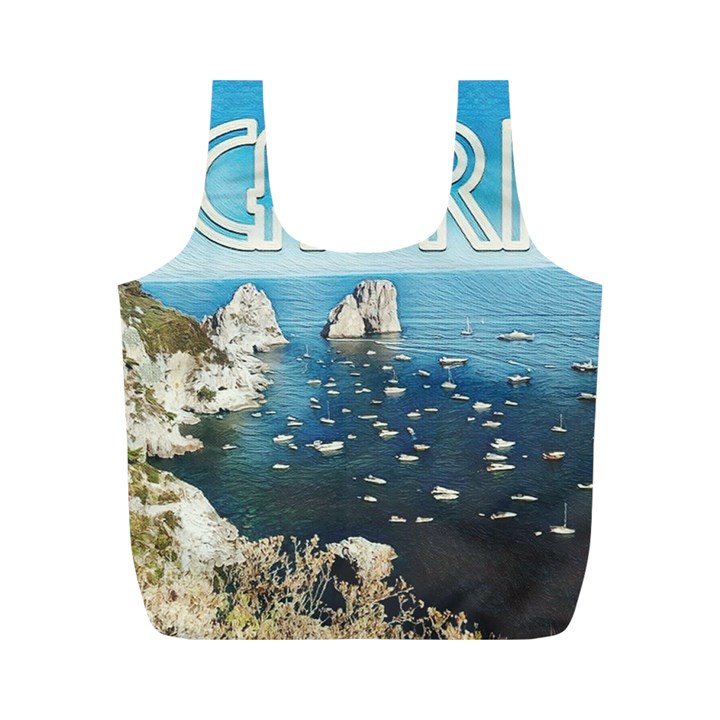 Capri, Italy Vintage Island  Full Print Recycle Bag (M)