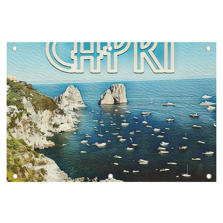 Capri, Italy Vintage Island  Banner and Sign 6  x 4 