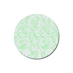 Clean Ornament Tribal Flowers  Rubber Round Coaster (4 Pack) by ConteMonfrey