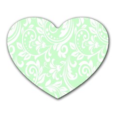 Clean Ornament Tribal Flowers  Heart Mousepad by ConteMonfrey