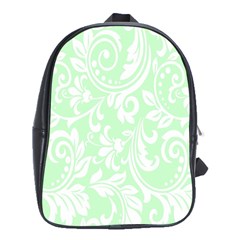 Clean Ornament Tribal Flowers  School Bag (xl) by ConteMonfrey