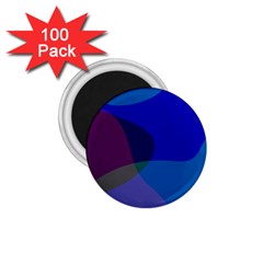 Blue Abstract 1118 - Groovy Blue And Purple Art 1 75  Magnets (100 Pack)  by KorokStudios