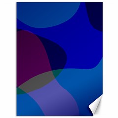 Blue Abstract 1118 - Groovy Blue And Purple Art Canvas 36  X 48  by KorokStudios