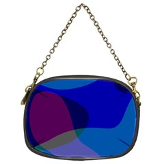 Blue Abstract 1118 - Groovy Blue And Purple Art Chain Purse (two Sides) by KorokStudios