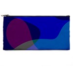 Blue Abstract 1118 - Groovy Blue And Purple Art Pencil Case Front