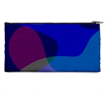 Blue Abstract 1118 - Groovy Blue And Purple Art Pencil Case Back