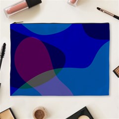 Blue Abstract 1118 - Groovy Blue And Purple Art Cosmetic Bag (xl) by KorokStudios