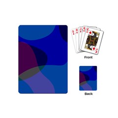 Blue Abstract 1118 - Groovy Blue And Purple Art Playing Cards Single Design (mini) by KorokStudios