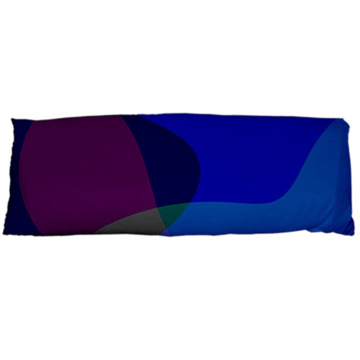 Blue Abstract 1118 - Groovy Blue And Purple Art Body Pillow Case Dakimakura (Two Sides)