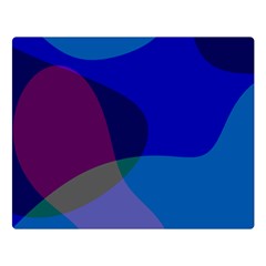 Blue Abstract 1118 - Groovy Blue And Purple Art Premium Plush Fleece Blanket (large) by KorokStudios