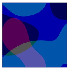 Blue Abstract 1118 - Groovy Blue And Purple Art Square Satin Scarf (36  X 36 ) by KorokStudios