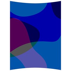 Blue Abstract 1118 - Groovy Blue And Purple Art Back Support Cushion by KorokStudios