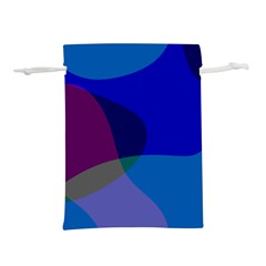 Blue Abstract 1118 - Groovy Blue And Purple Art Lightweight Drawstring Pouch (m) by KorokStudios