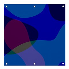 Blue Abstract 1118 - Groovy Blue And Purple Art Banner And Sign 4  X 4 